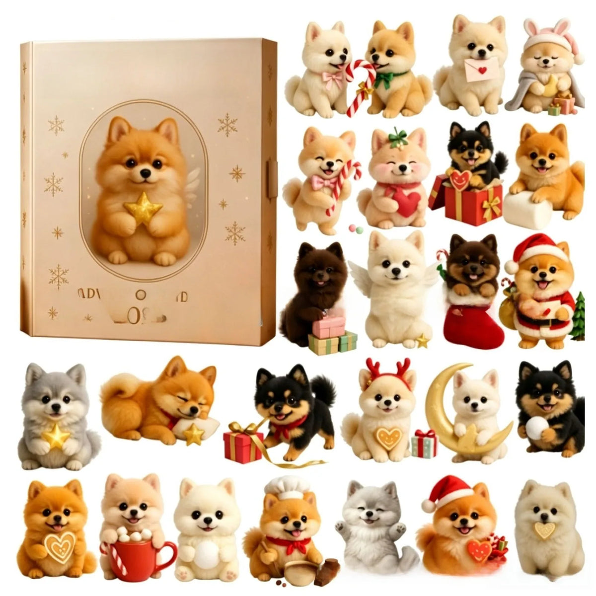 calenario adviento de pomeranios(perros)